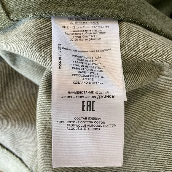 NWT ETRO Vanessa Patchwork Denim Button Up Shirt - Picture 11 of 15